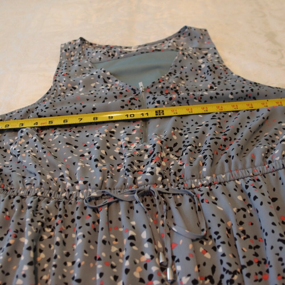 Maurices XL Sleeveless Elastic Waist Colorful Flowy Lined Dress Abstract design - Picture 5 of 16
